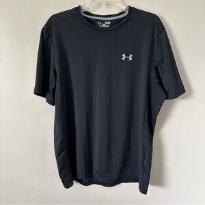 Under Armour Men's Black Fitted Heat Gear Short Sleeve Tee